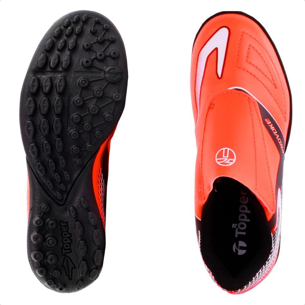 Chuteira Society Topper Provoke Infantil Coral / Preto - 28