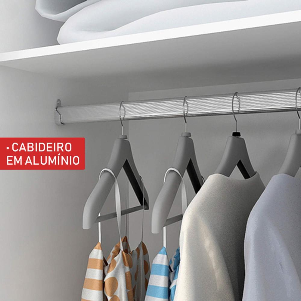 Miniatura Guarda Roupa Casal com 9 Espelho 3 Portas Ravena Espresso Móveis Branco Guarda Roupa Casal com 9 Espelho 3 Portas Ravena Yescasa Branco