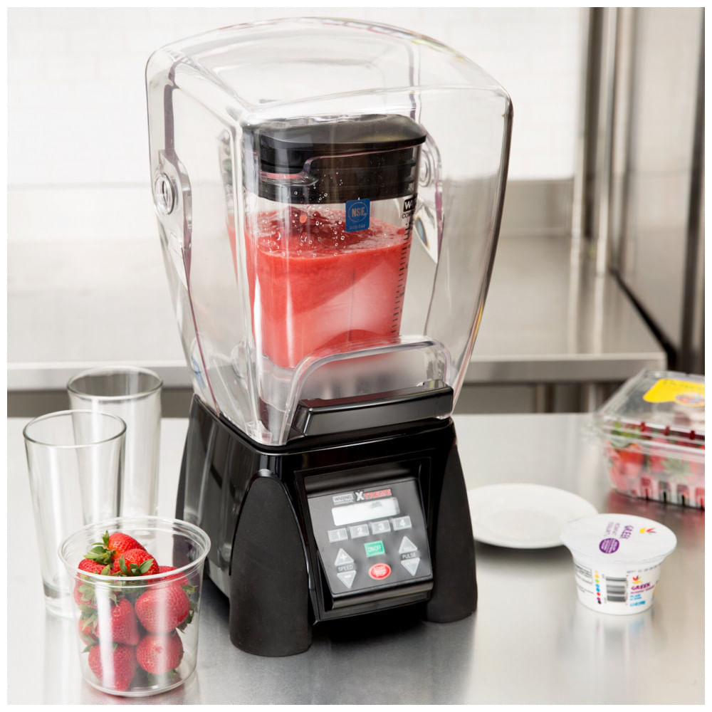 Miniatura Liquidificador Industrial Waring MX1500XTXP Xtreme 3 1/2 hp com Teclado Programável, Tela LCD, Velocidade Ajustável e Recipiente de 1