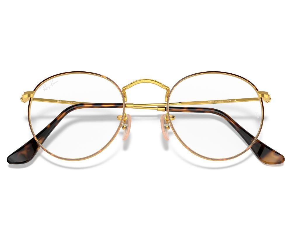 Miniatura Óculos De Grau Ray Ban Round Metal Rx3447Vl 2500-53