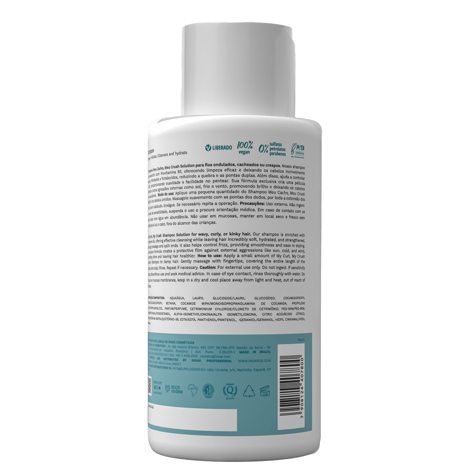 Miniatura Inoar Meu Cacho, Meu Crush Solution - Shampoo 500ml
