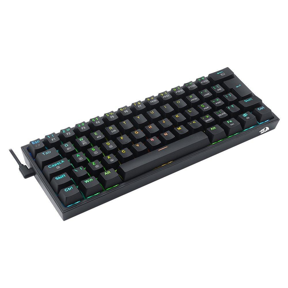 Teclado Gamer Fizz Pro K616 Rgb Switch Brown - Preto