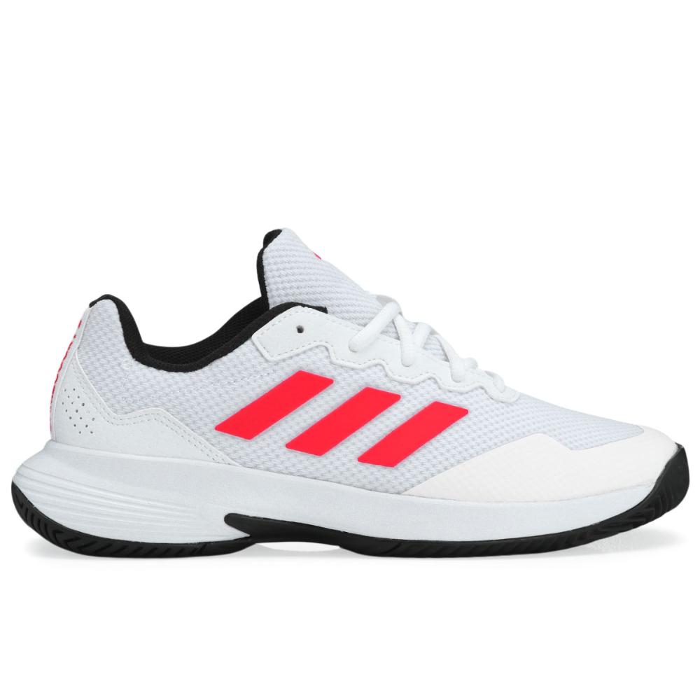 Miniatura Tênis Adidas Gamecourt 2.0 Branco Vermelho e Preto 37