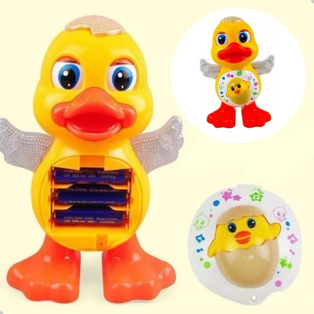 Miniatura Pato Patinho Dançante Musical Dança, Anda, Mexe, Com Luz