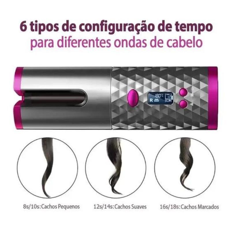 Miniatura Modelador Ondulador Cachos Automático Sem Fio Portátil