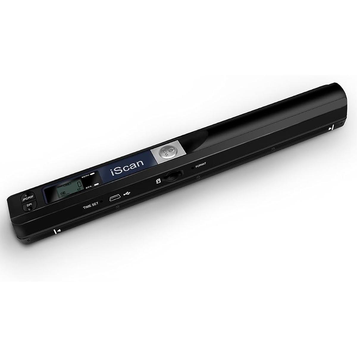 Miniatura Scanner Portátil 900dpi - A4 | 32GB | Tela LCD | Pilhas AA