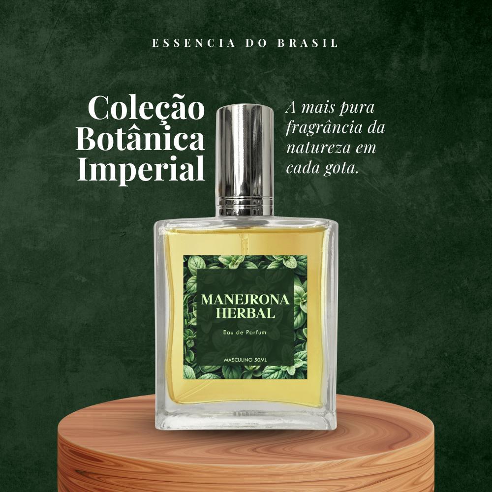 Miniatura Perfume Manjerona Herbal Masculino 50Ml - Natural E Vegano