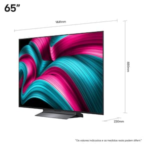 Smart TV 4K 65” LG OLED OLED65C5PSA Ultra Slim a9 Gen8 até 144Hz Charcoal Black