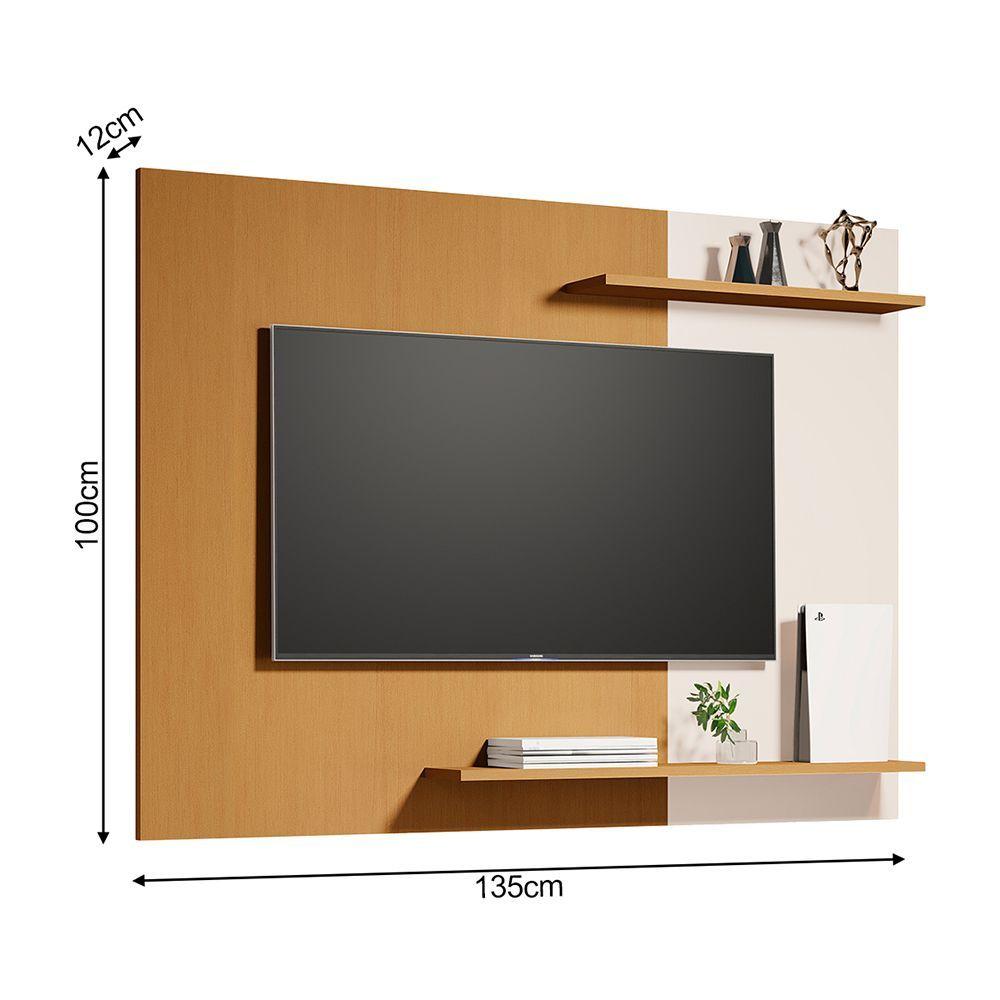 Miniatura Painel Sala Suspenso Para Tv Até 55 Polegadas Menfis Nature Off White