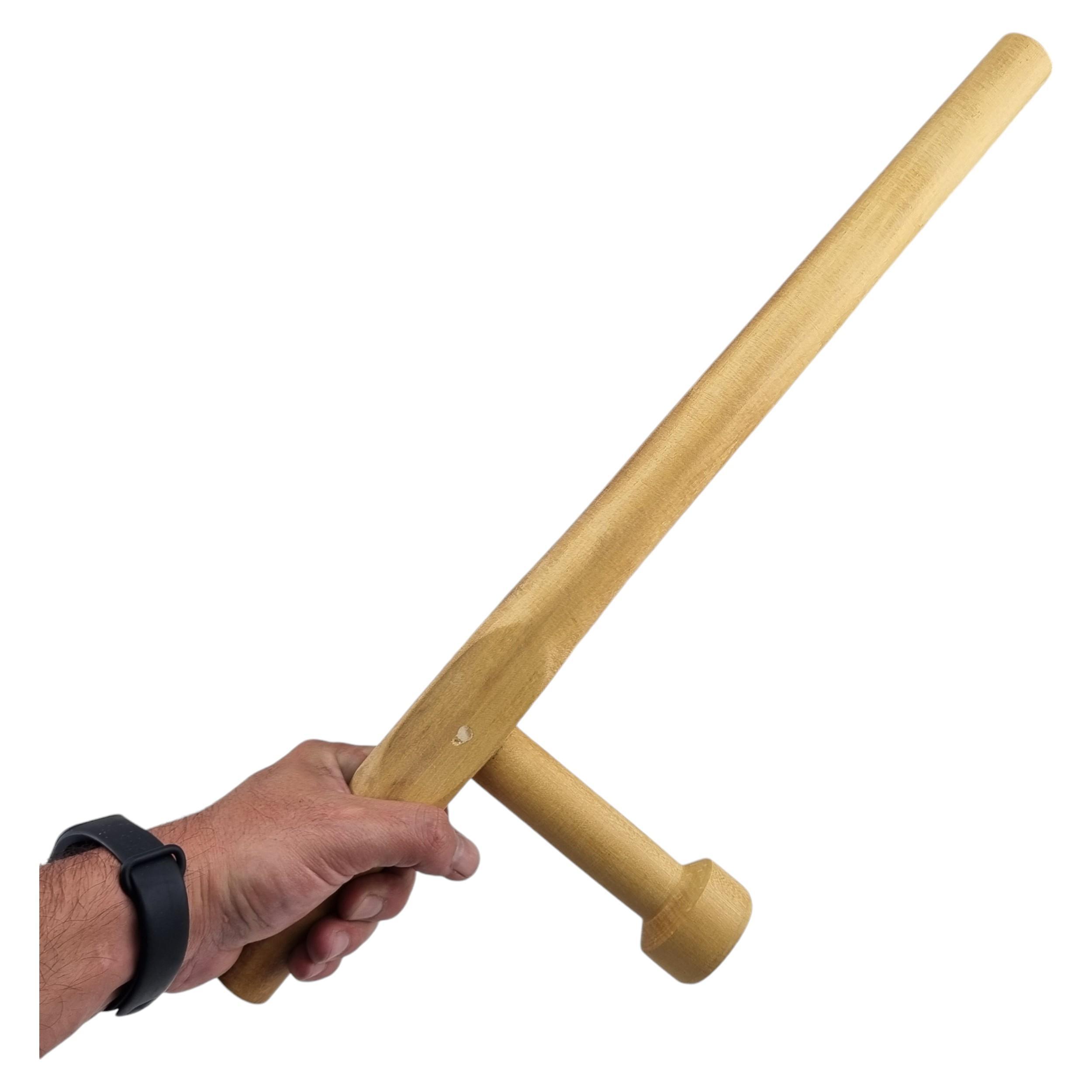 Miniatura Tonfa 55 Cm Em Madeira Garapeira Para Artes Marciais