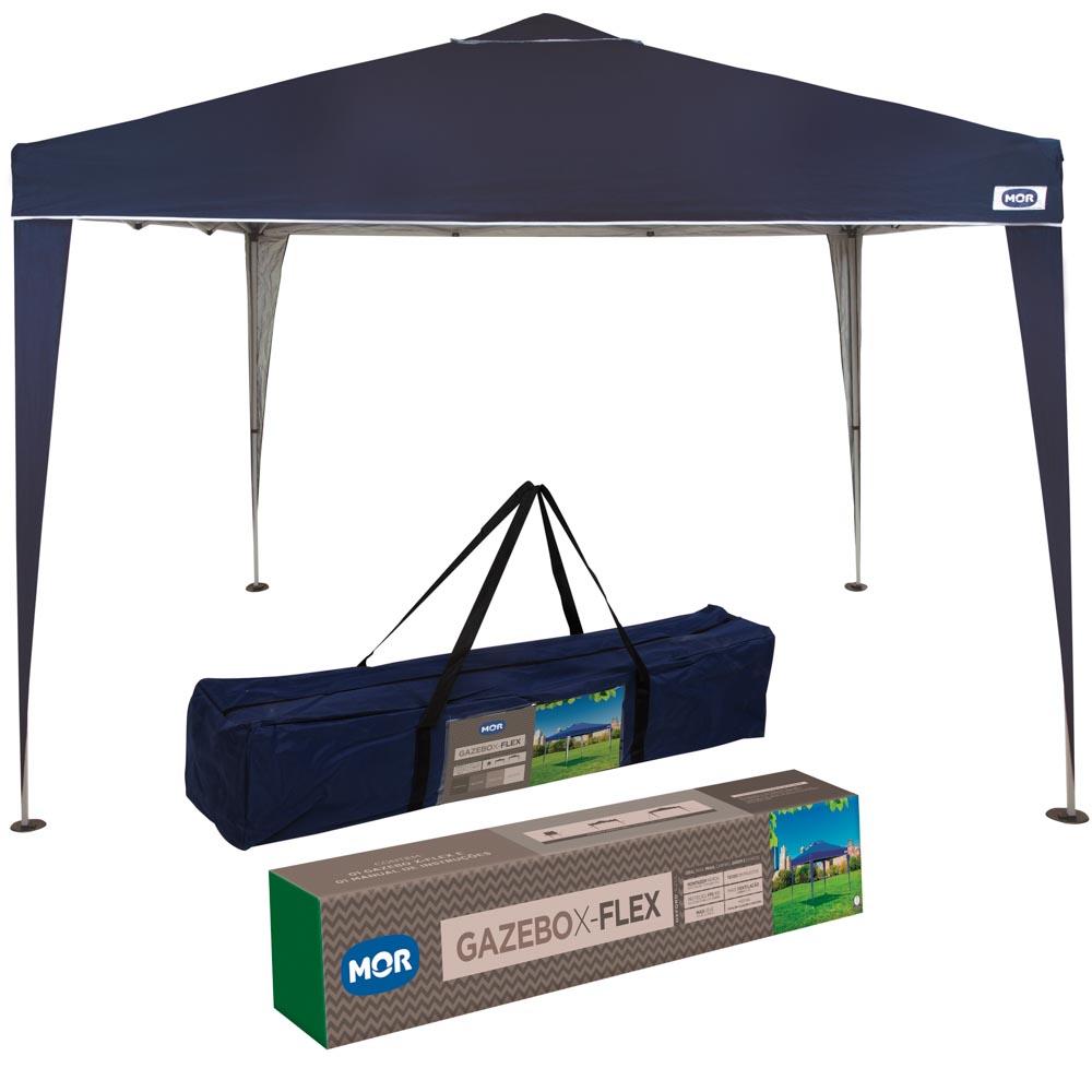 Tenda Gazebo Praia Dobrável Preta Sanfonada 3 x 3 M Mor