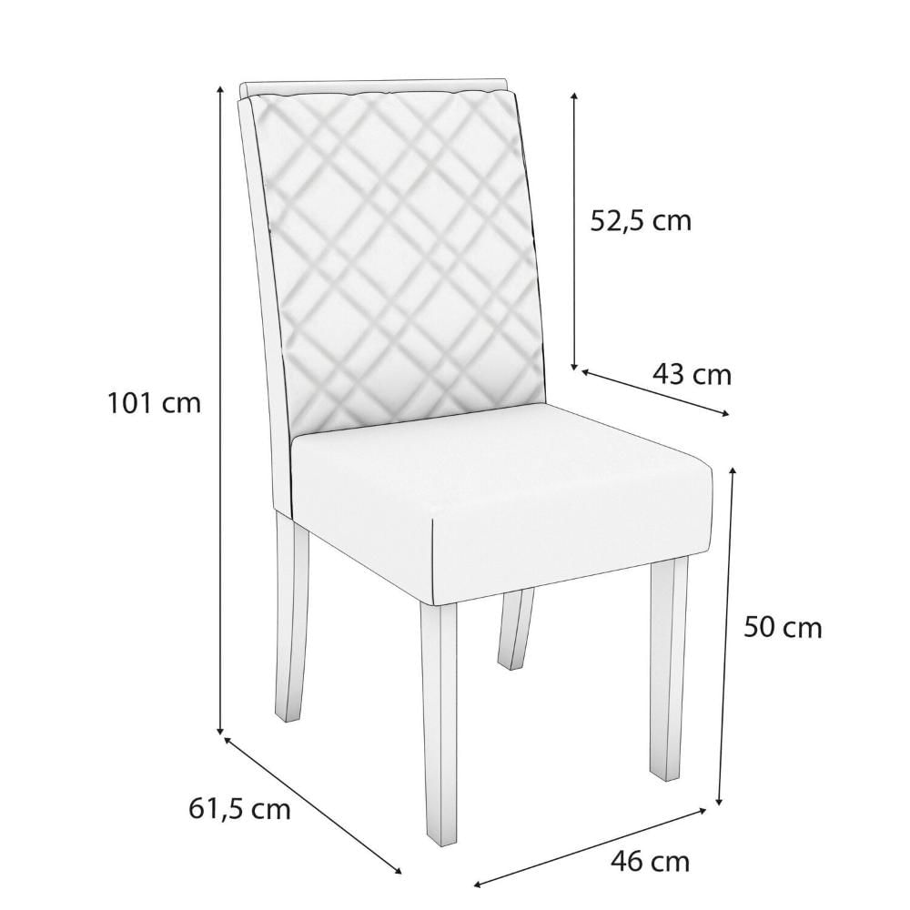 Miniatura Conjunto 2 Cadeiras para Sala de Jantar Cad149 Canela/Cinza