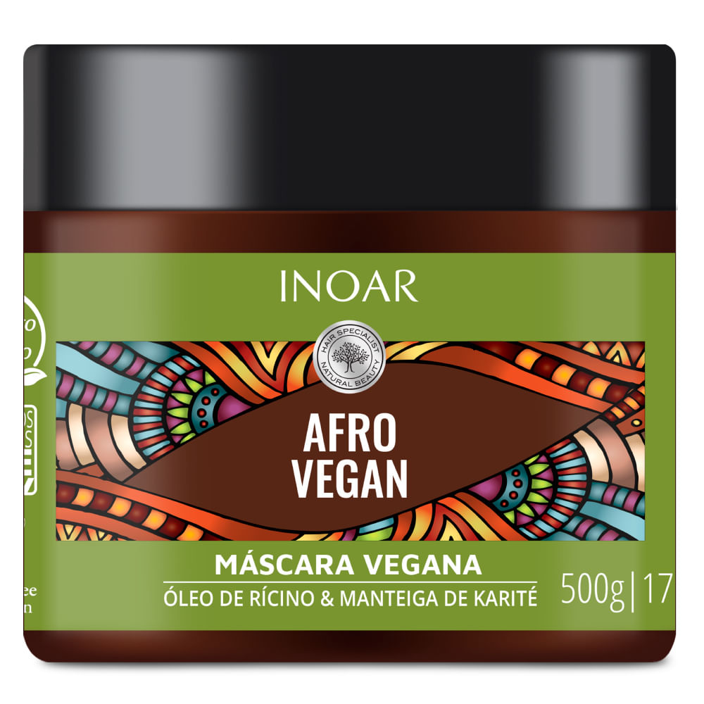 Miniatura Inoar Afro Vegan Máscara de Tratamento 500g