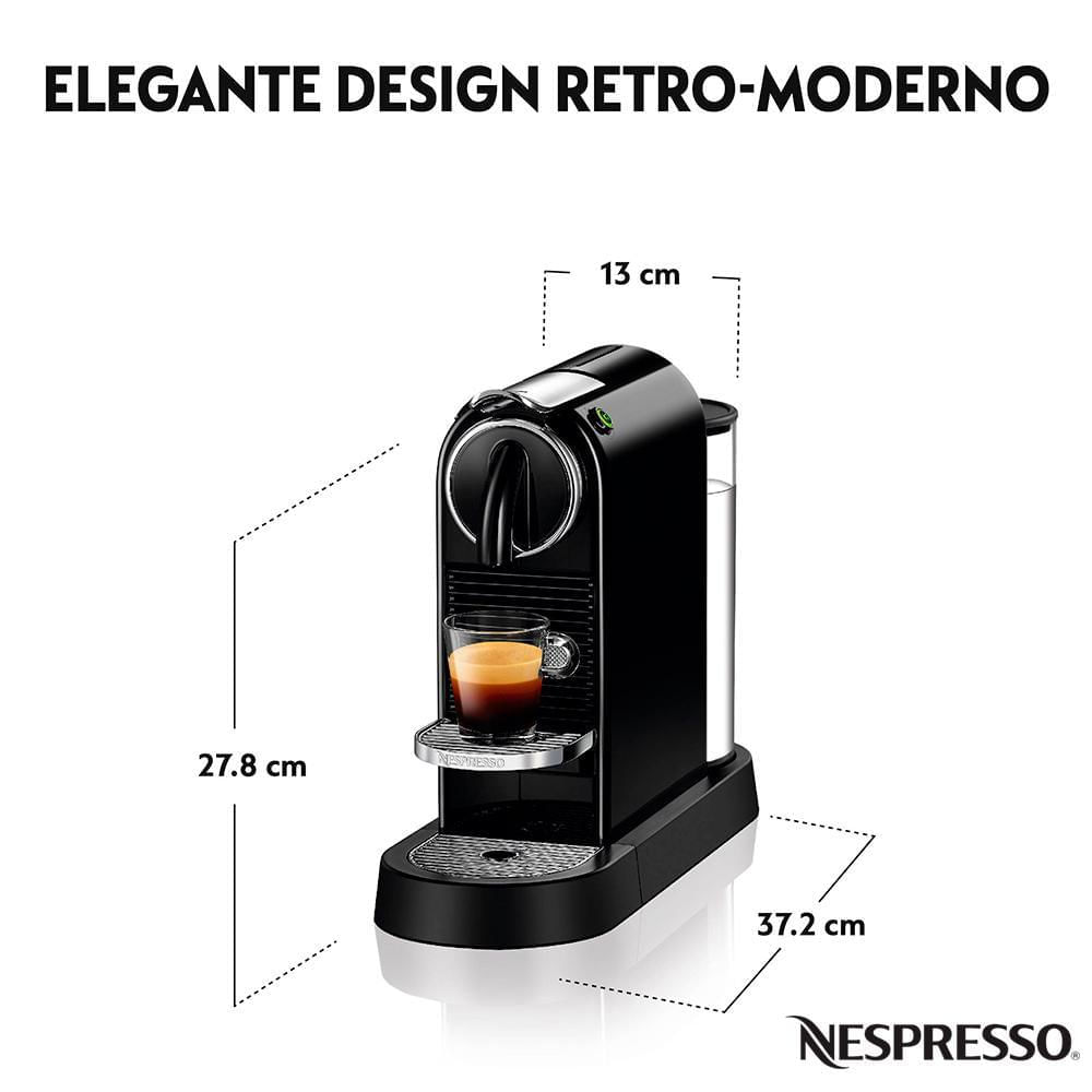 Miniatura Cafeteira Nespresso CitiZ Preta para Café Espresso - D113-BR 110