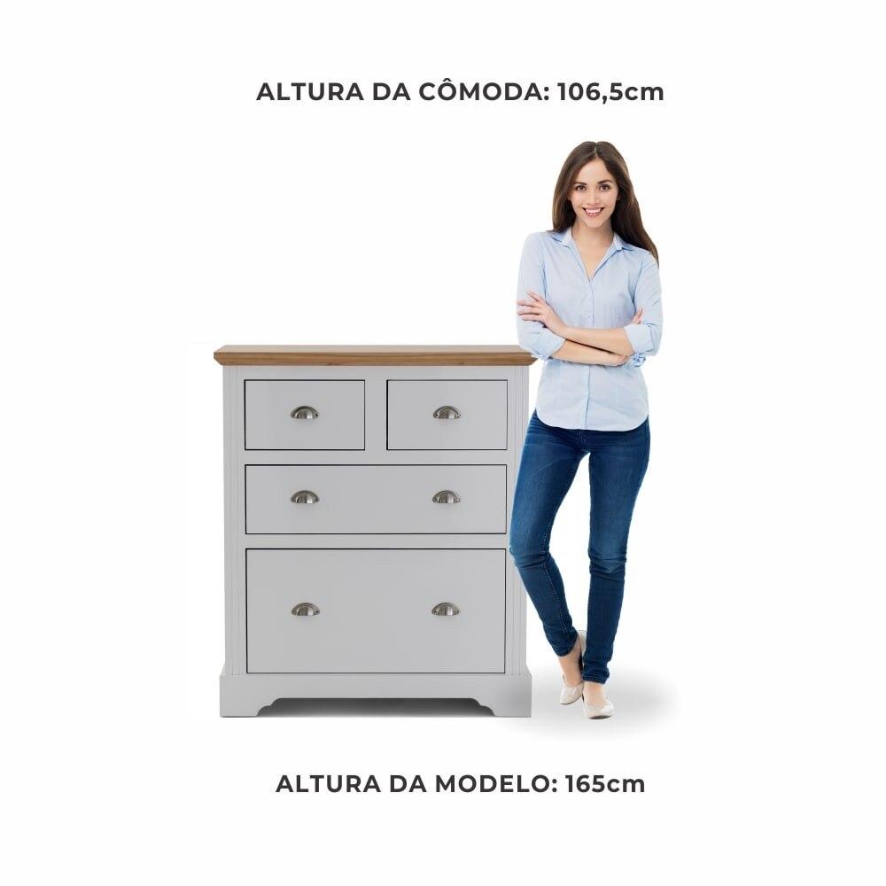 Cômoda Édez Kopenhagen, 4 Gavetas, Off White