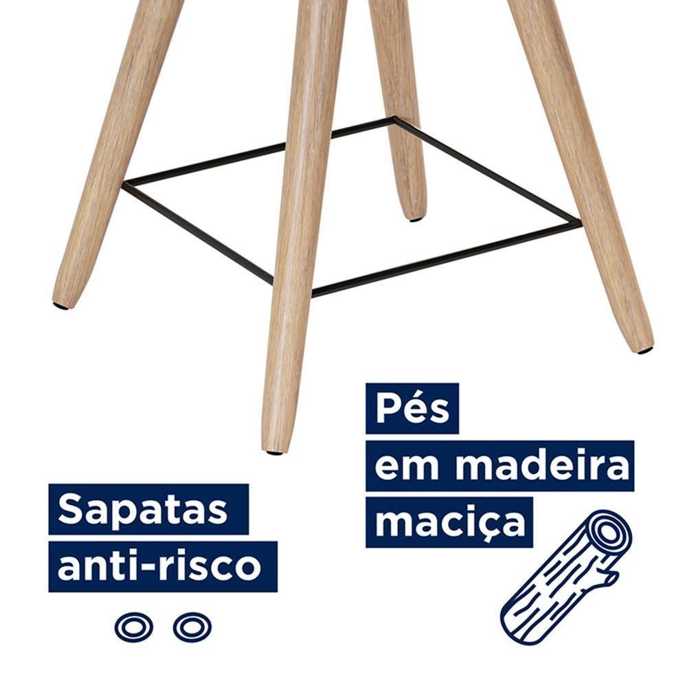Miniatura Banco Banqueta Rio Baixa 50cm Couríssimo Preto - Salaone Preto