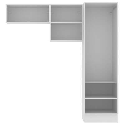 Miniatura Kit Área De Serviço Madesa Acordes Glamy 100% MDF com 2 Armários e Torre Branco Cor:Branco