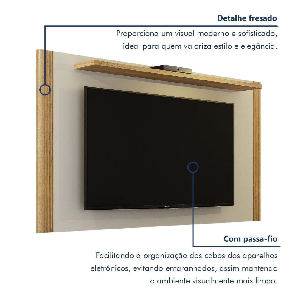 Miniatura Painel para Tv até 60 Polegadas Diamantina Cinamomo/Off White