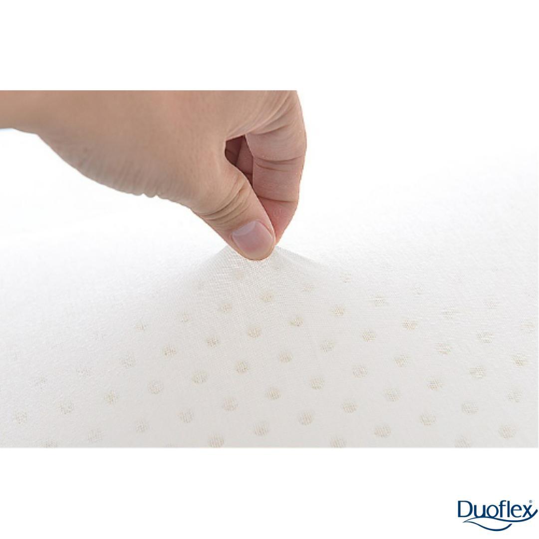 Miniatura Travesseiro Duoflex Natural Látex Cervical, Branco, Fronha