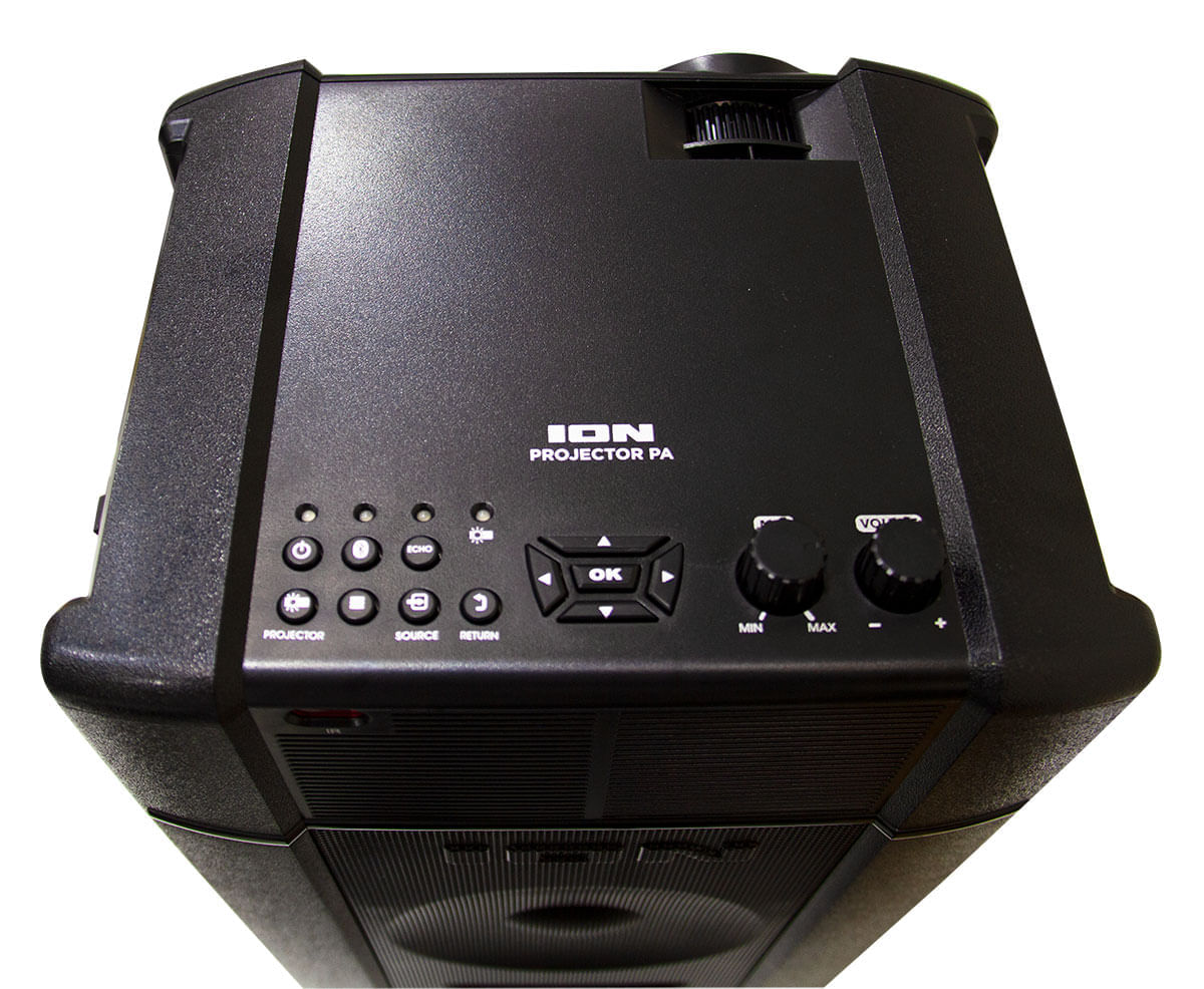 Miniatura Projetor de Filmes com Alto Falante e recepção remota de áudio