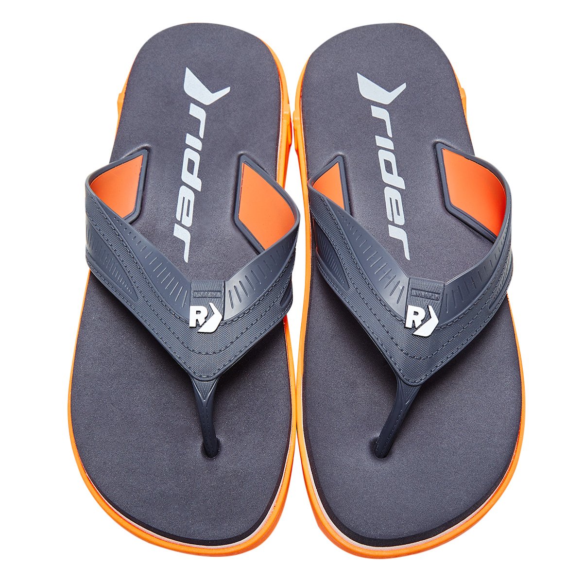 Miniatura Chinelo Rider RW Plus Masculino Laranja+Cinza - 37/38