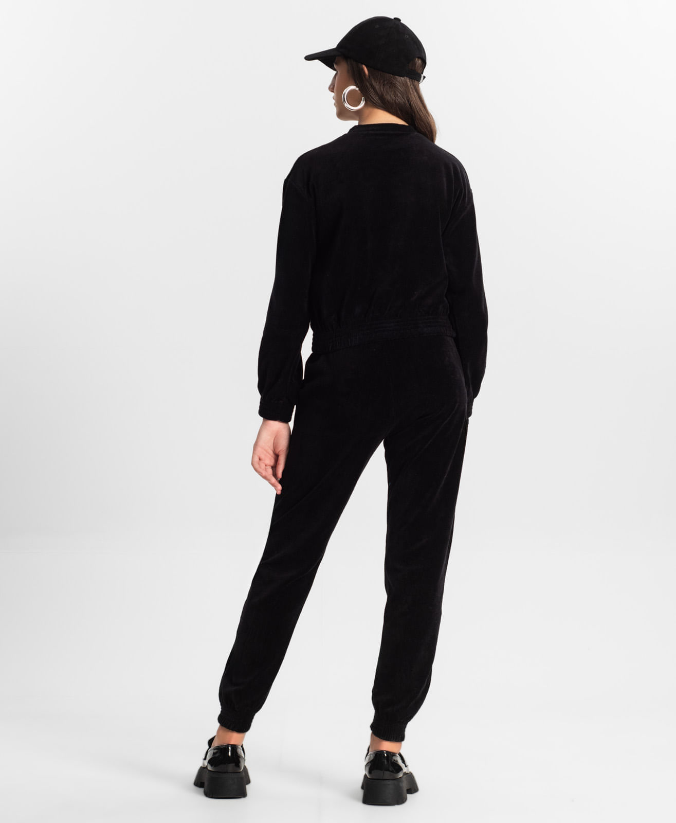 Miniatura Conjunto Juvenil Blusão Com Calça Jogger Minty Preto 12