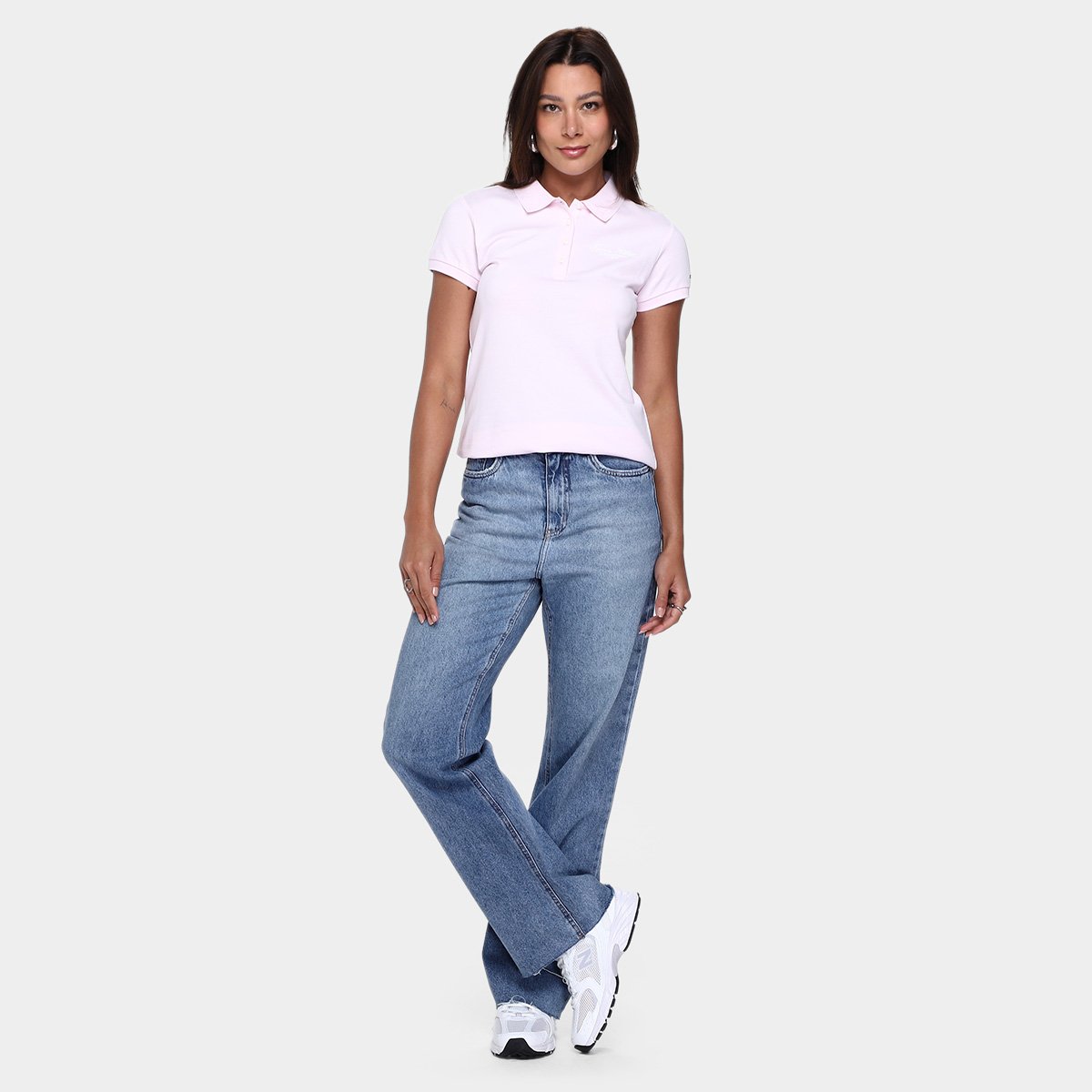 Miniatura Camisa Polo Tommy Hilfiger Script Feminina Rosa - G