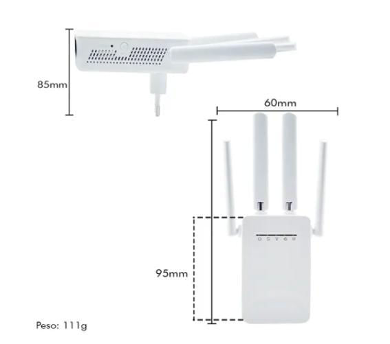 Miniatura Repetidor Wi-Fi 2800M - Cobertura Total E Conexão Estável
