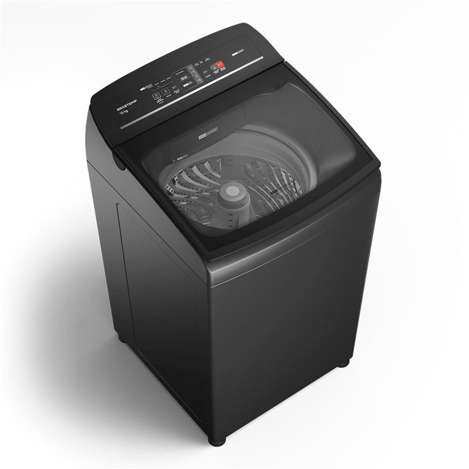 Miniatura Máquina de Lavar Brastemp 15kg Cinza - BWT15A9 110V