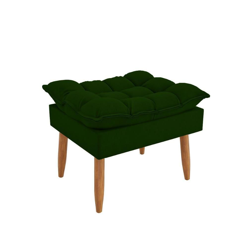 Miniatura Puff Moderno Luxo Sala Sofisticação Cozinha Escritório Verde