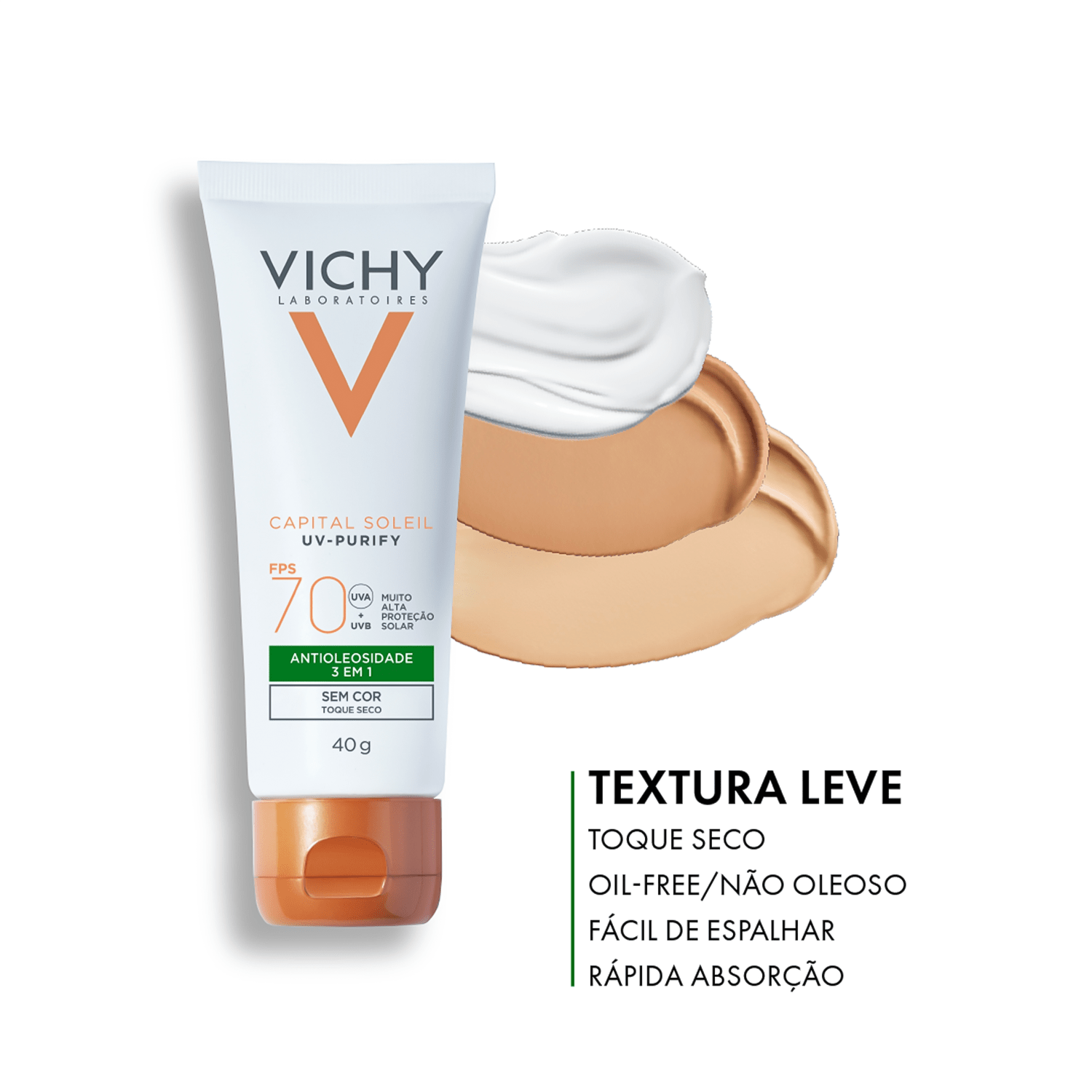 Miniatura Vichy Purify Cor Média FPS 70 - Protetor Solar Facial 40g