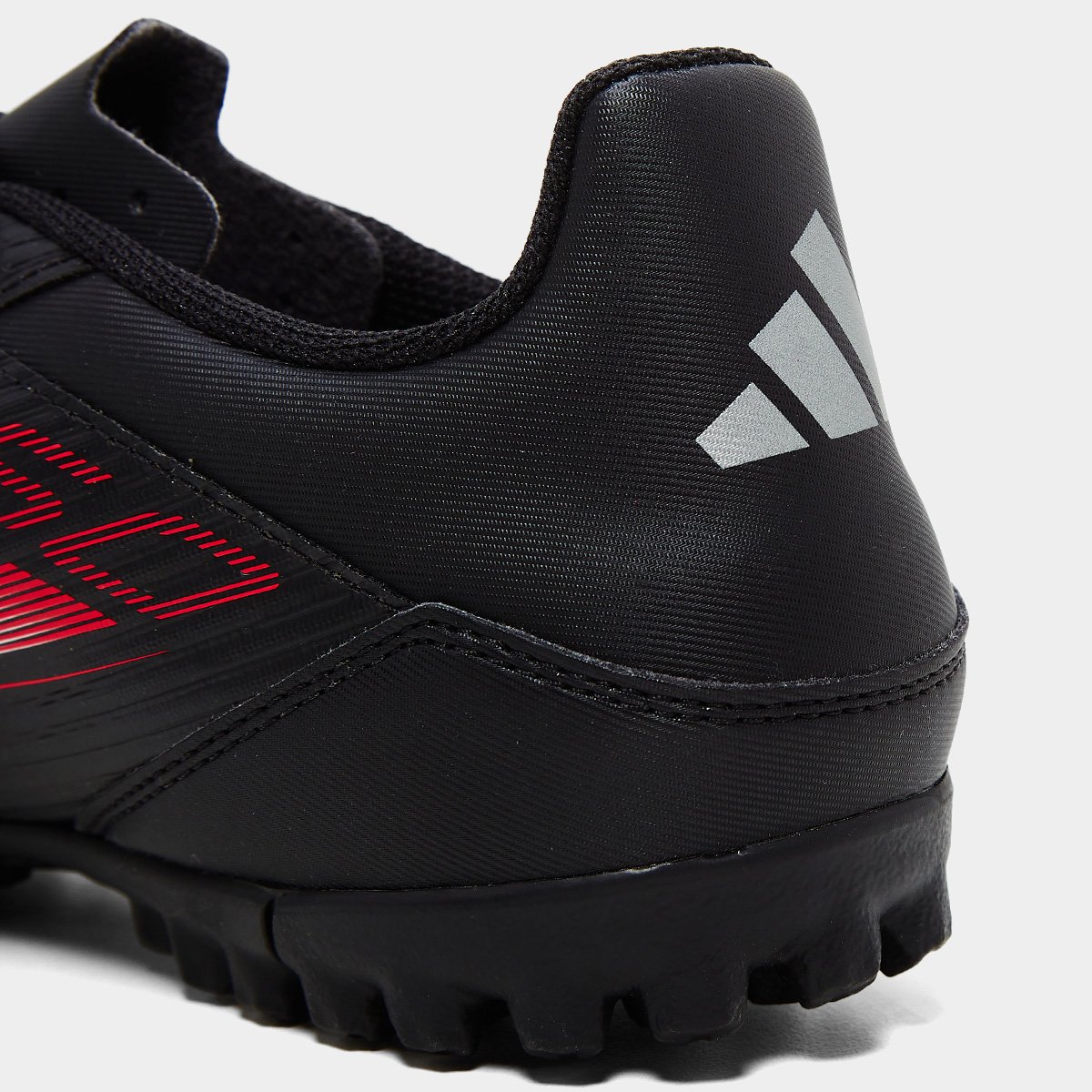 Chuteira Society Adidas F50 Club Unissex Preto+Vermelho - 37