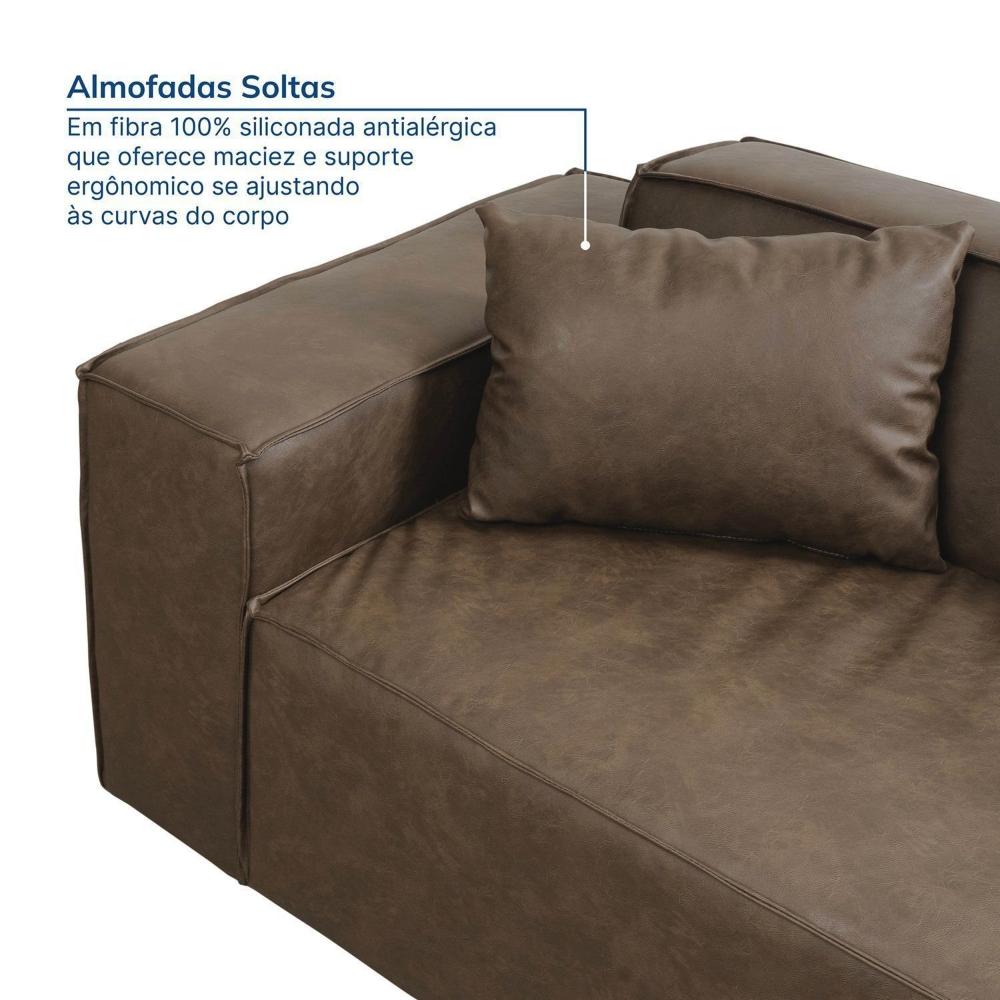 Sofá 2 Lugares 220cm Baobá Cabecasa Madeiramadeira Castanho