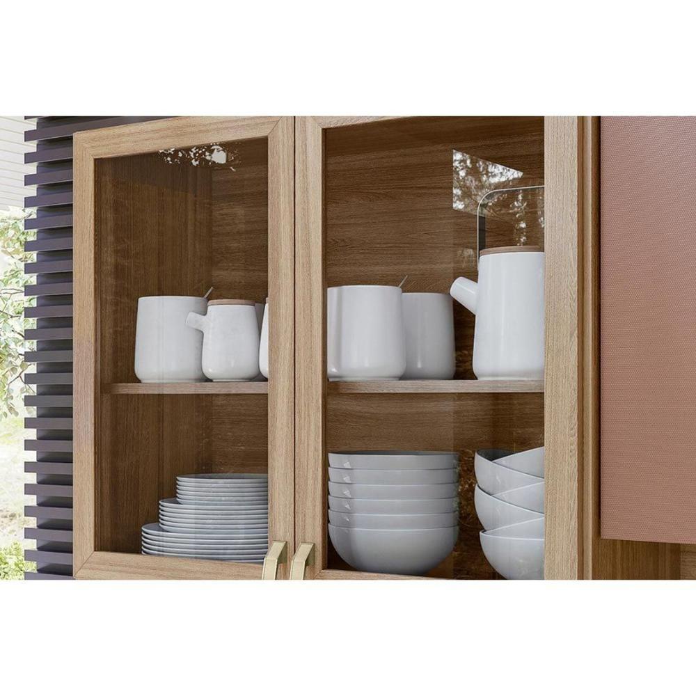 Miniatura Kit De Cozinha Compacta Amora C- 10 Portas E 2 Gavetas 198cm Amendola-marsala - Demóbile