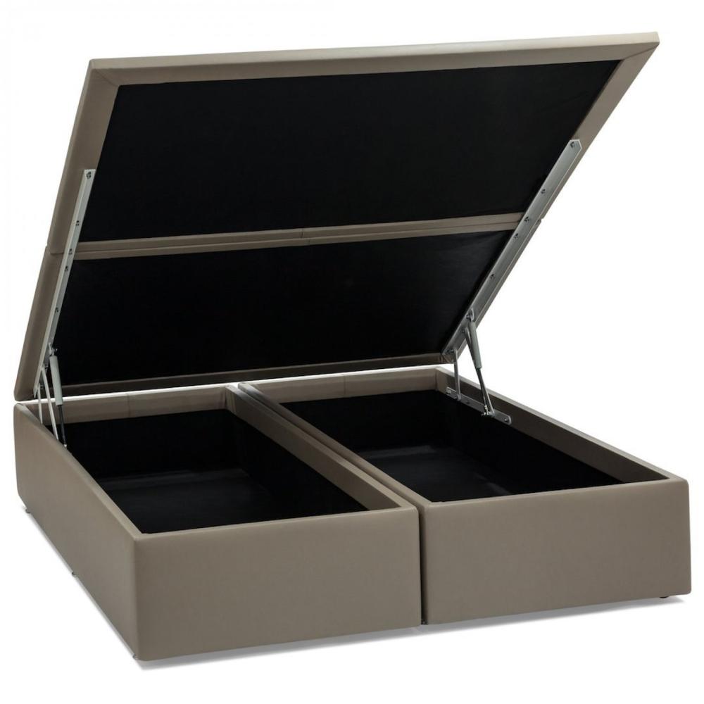 Miniatura Base Baú Corino Queen 158x198x39cm Ortobom Bege