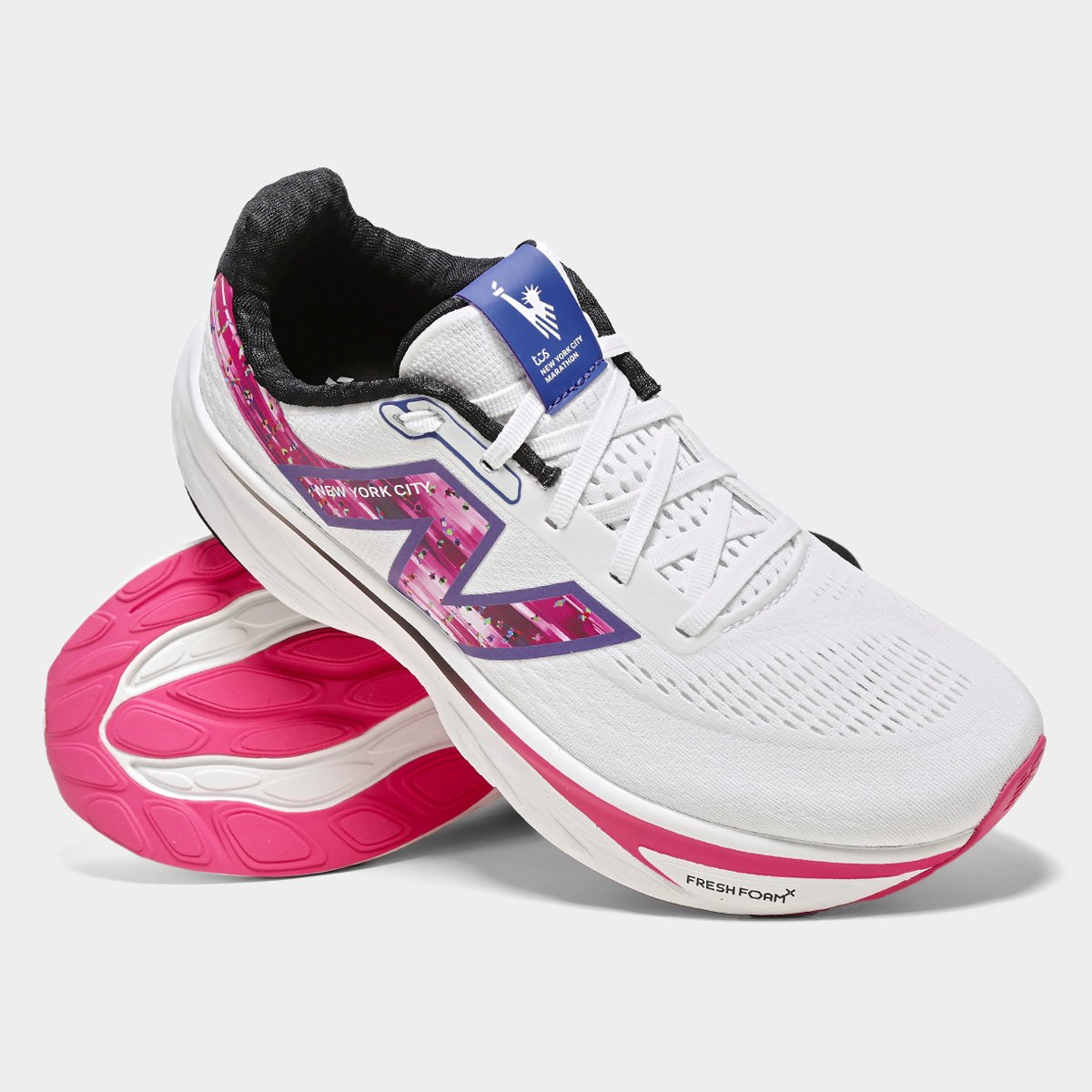 Miniatura Tênis New Balance Fresh Foam X 1080 V14 Masculino Branco+Rosa - 39