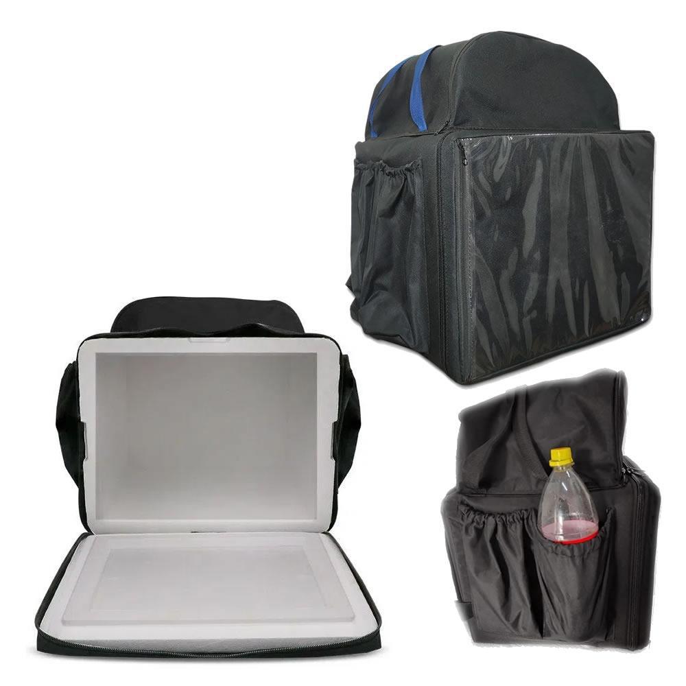 Miniatura Mochila Bag Motoboy Entregas Moto 45 Litros Com Isopor
