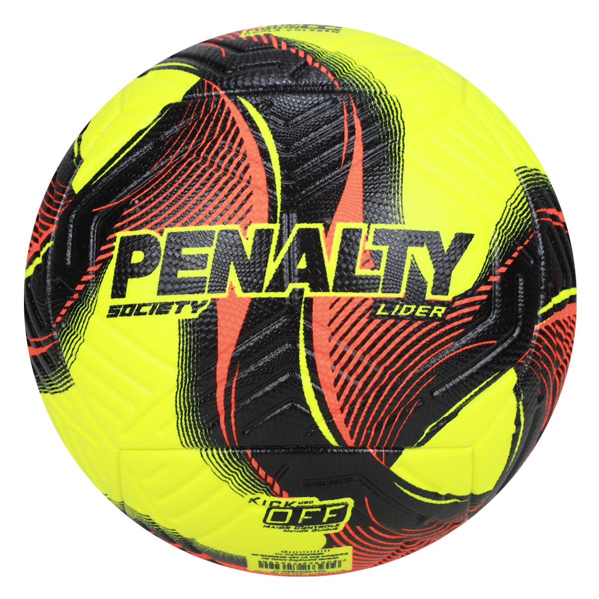 Miniatura Bola Society Penalty Lider XXV Amarelo+Laranja