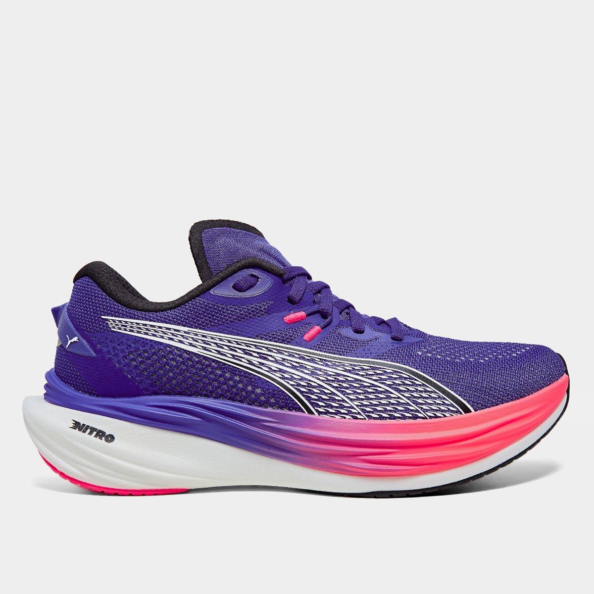 Miniatura Tênis Puma Deviate Nitro 3 Feminino Azul+Rosa - 39