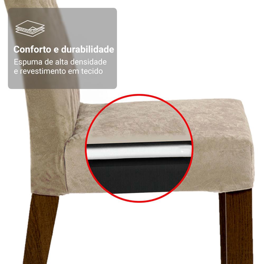 Conjunto Sala de Jantar Mesa Tampo de Madeira 6 Cadeiras Allegro Madesa Rustic/Imperial