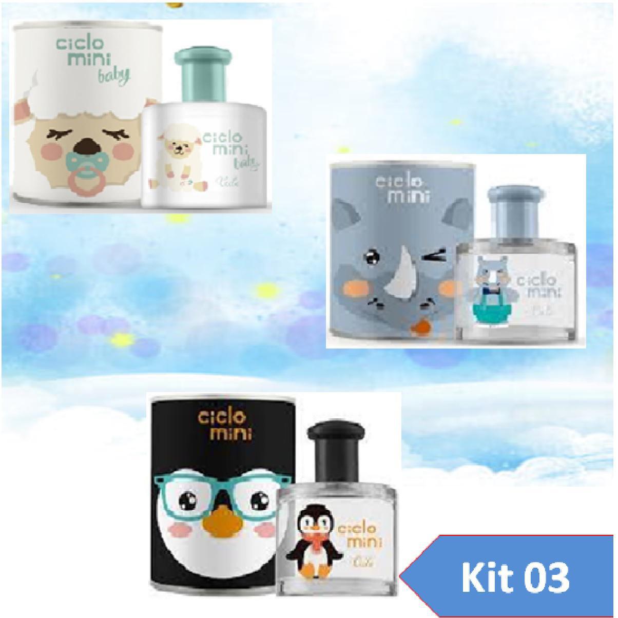 Miniatura Perfume Infantil Rino Pingucho Bee Kit 3 Un