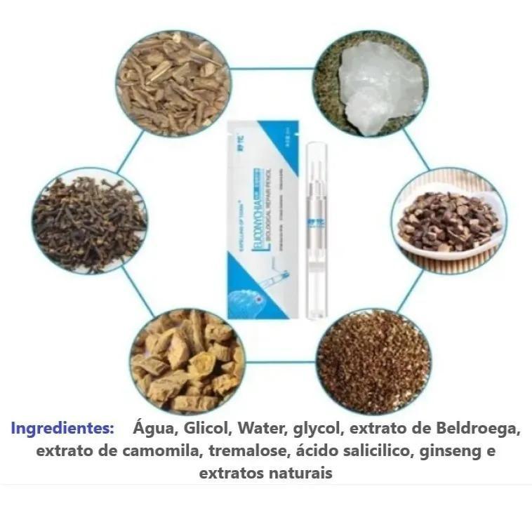 Miniatura Caneta Esmalte Anti Fungo Micose Fortalece Unhas 3 Peças