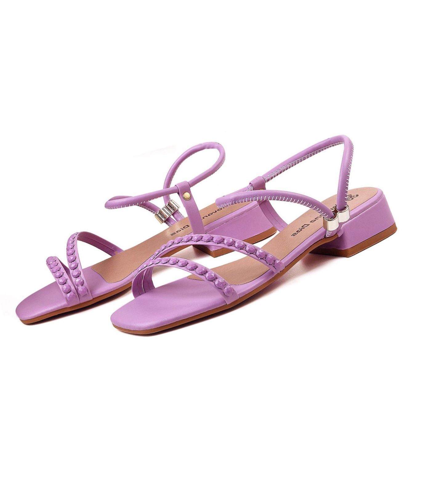 Miniatura Sandália Salto Baixo Calce Fácil Select Roxo 34