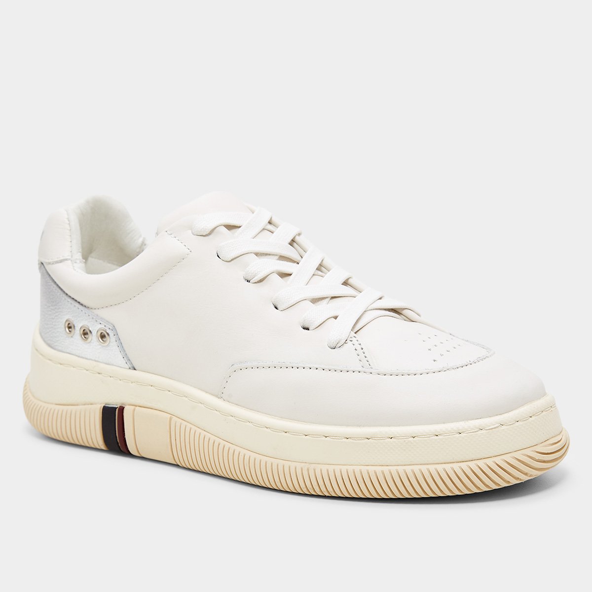Miniatura Tênis Couro Osklen Hybrid Metallic Back Feminino Off White - 35