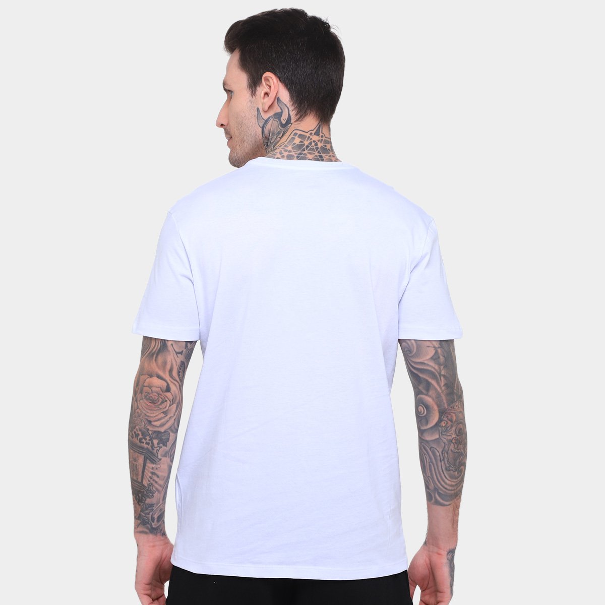 Miniatura Camiseta Calvin Klein Logo Masculina Branco - G