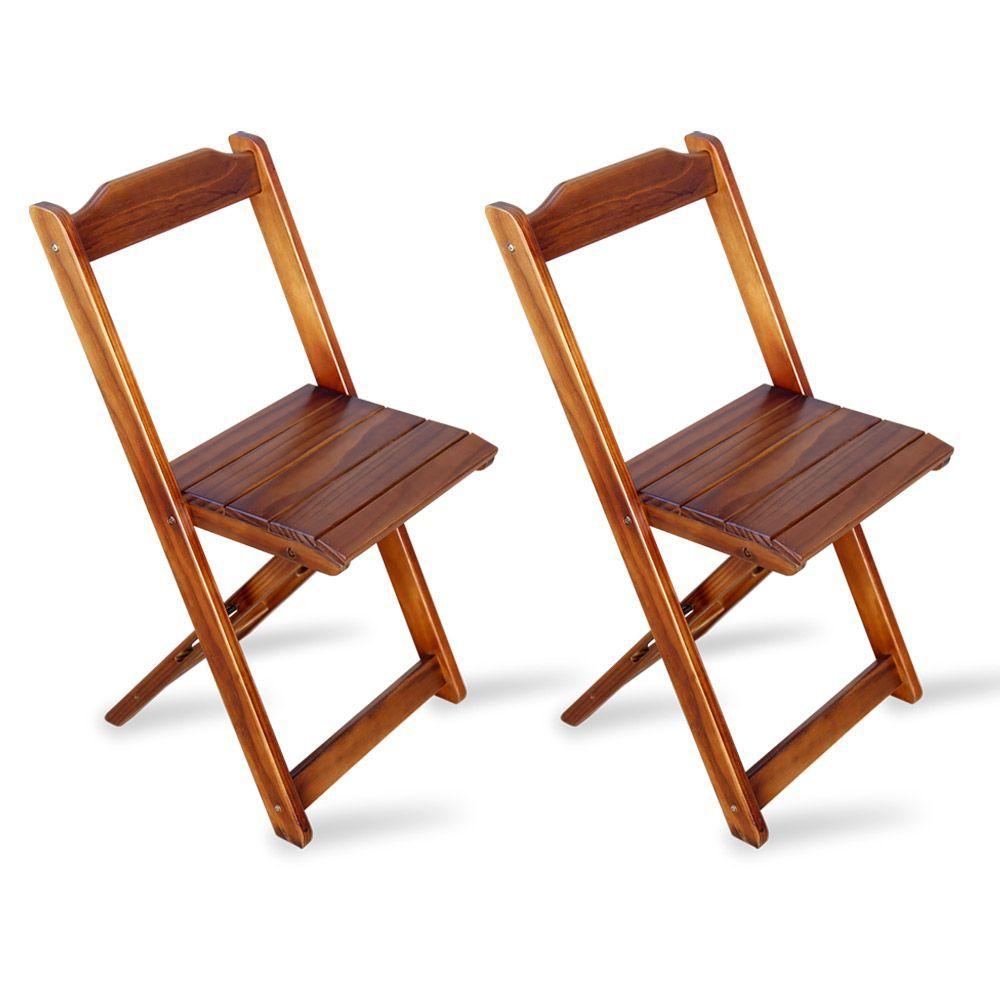 Miniatura Conjunto De Mesa Dobrável 70x70 Com 2 Cadeiras Com Mesa Aparador Tarimatã -imbuia - Cor: Marrom