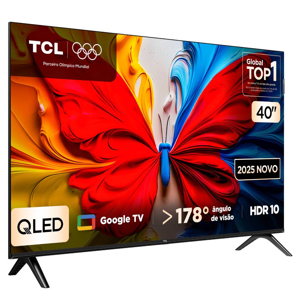 Miniatura Smart TV TCL 40 Polegadas Full HD QLED S5K WiFi Bluetooth Google TV 2 HDMI HDR10 Dolby Audio 40S5K