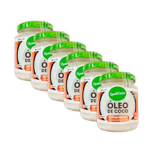 Miniatura Kit 6X: Óleo De Coco Extravirgem Orgânico Qualicoco 200Ml