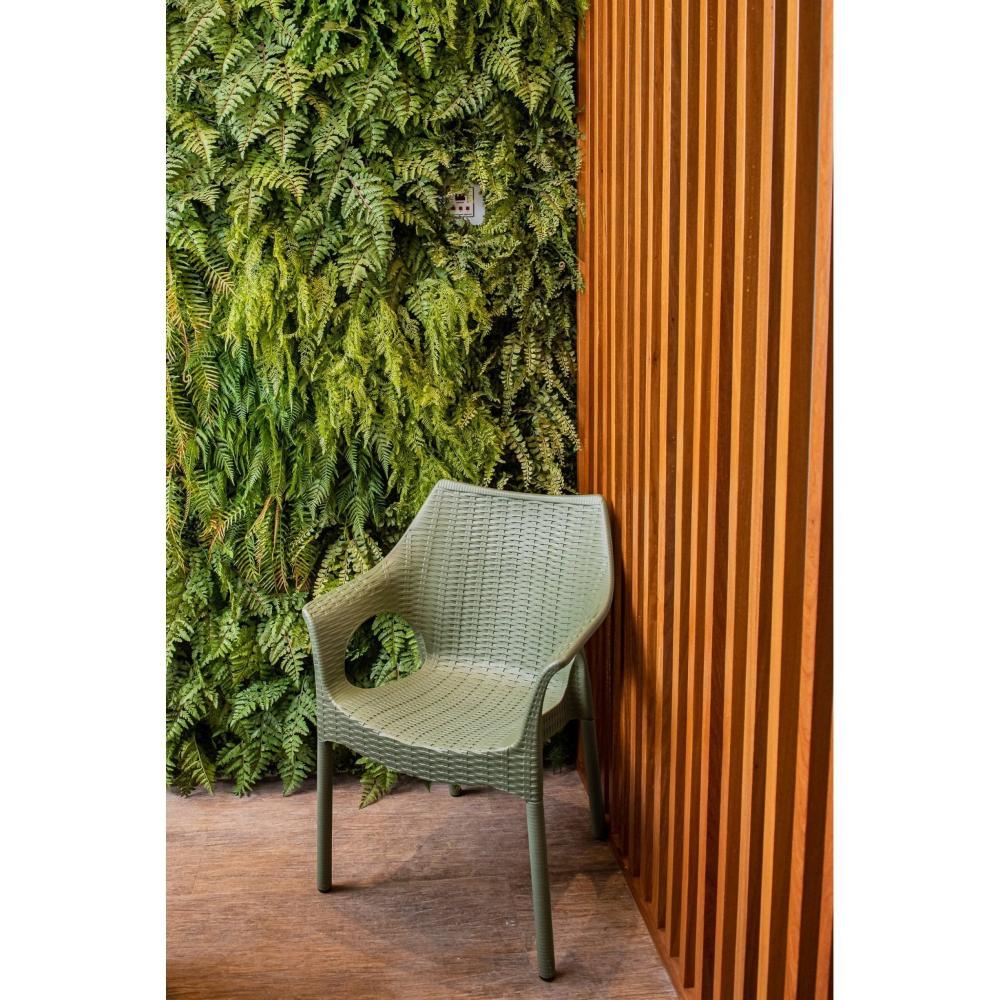 Miniatura Conjunto com 4 Cadeiras para Jardim Relic Verde Alecrim