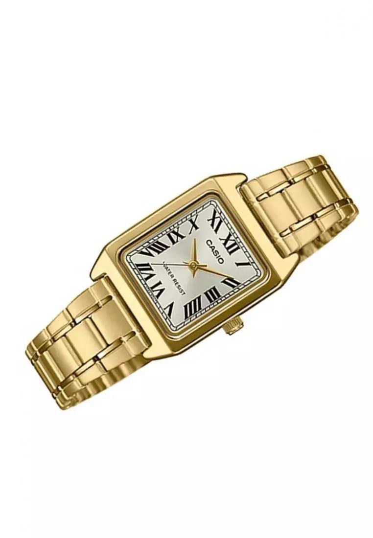 Miniatura Relógio Casio Feminino Analógico Dourado Ltp-V007G-9Budf-Sc
